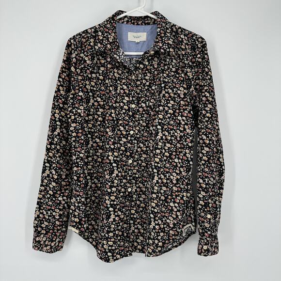 Birds of Paradis Tops - Birds of Paradis Trovata Shirt Womens Small Floral Corduroy Button Up Top